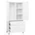 Lady Jillian -  Industrial Wardrobe White 90x50x180 cm Metal
